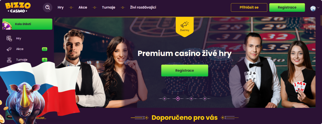 Bizzo Casino Webové stránky